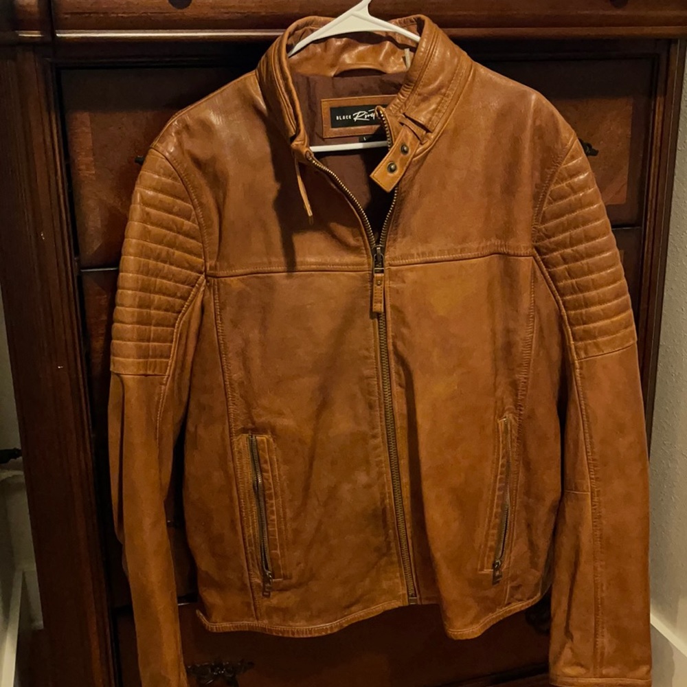 Black Rivet mens leather jacket